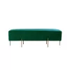 Emerald Green Velvet Ottoman Bench