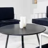 Wire Arm Chair with Black Velvet Cushions