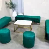 Emerald green ottomans