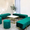 Emerald green ottomans