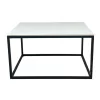 Black Rectangular Coffee Table with White Top